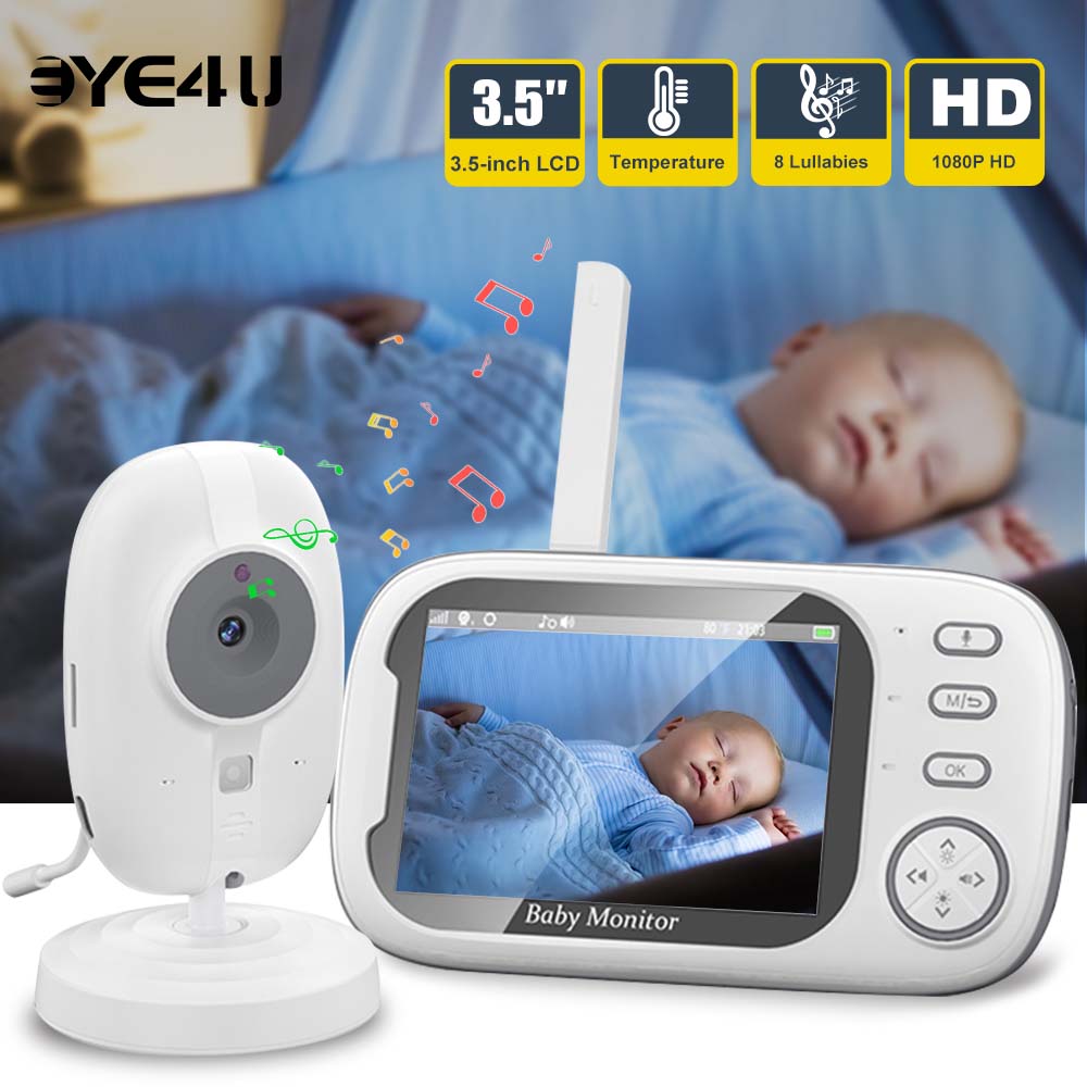 Audio Music Kids - 3.5'' Video Baby Monitor 2.4G Mother