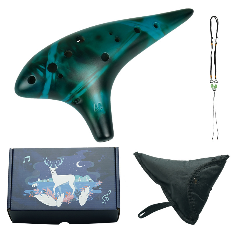 Ocarina Ceramic - 12 Hole Ceramic Ocarina Alto C