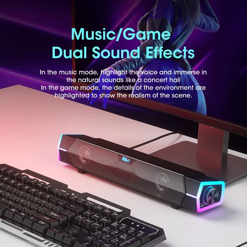 Audio Music Player Pc - 4D Stereo Computer Speaker Bar Bluetooth