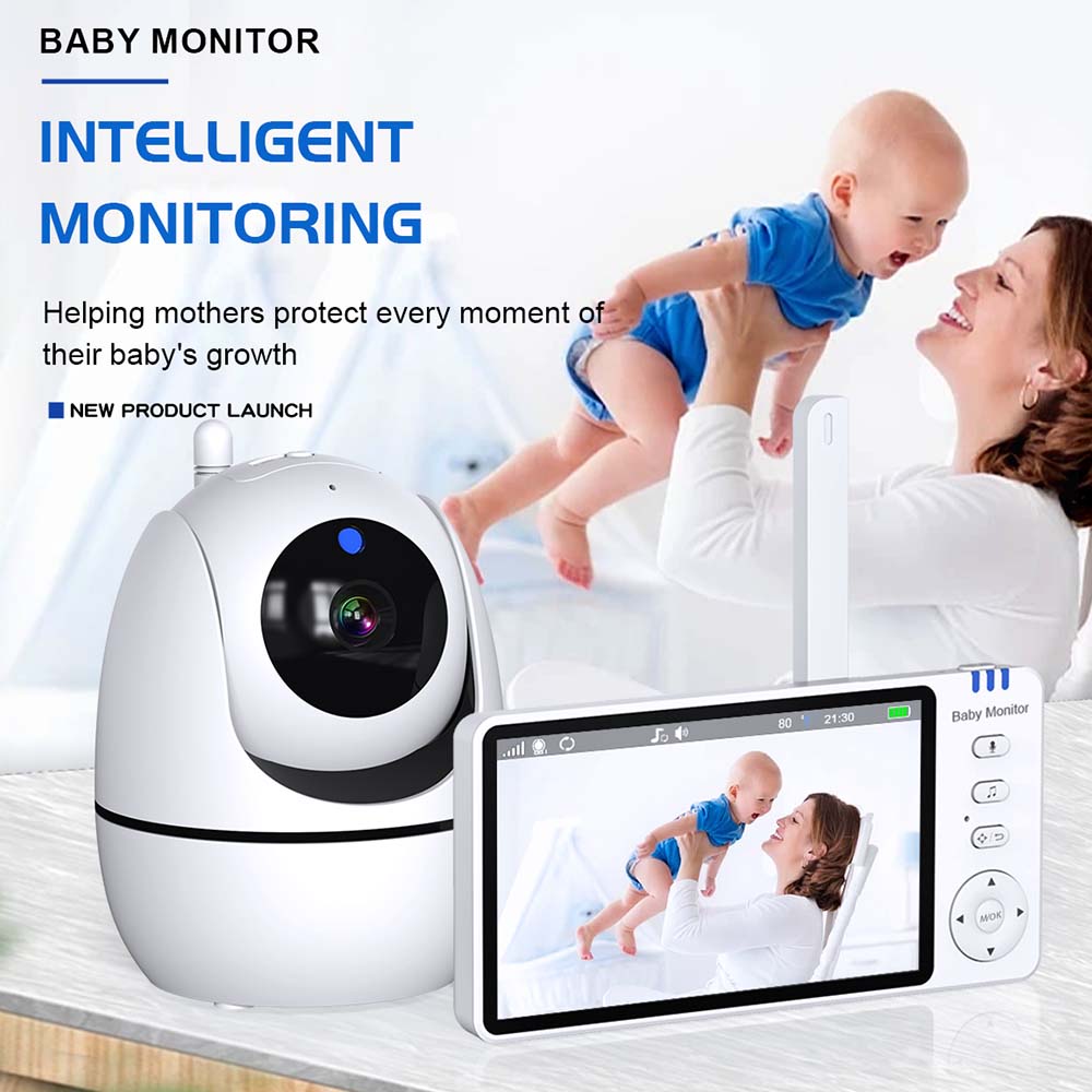 5 Inch Video Baby Monitor Indo - Audio Music Kids 评论和价格