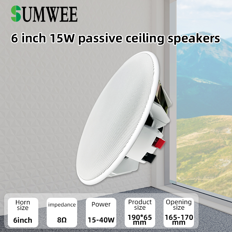 6 Inch 8ohm Ceiling Speaker Fu - Audio Music System For Home 评论和价格