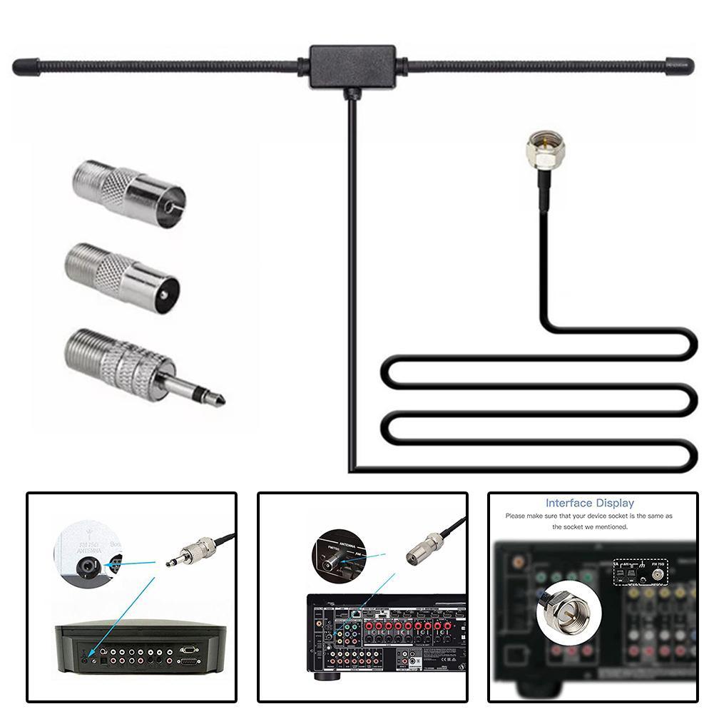 FM Radio Antenna FM Dipole Ant - Audio Music System For Home 评论和价格