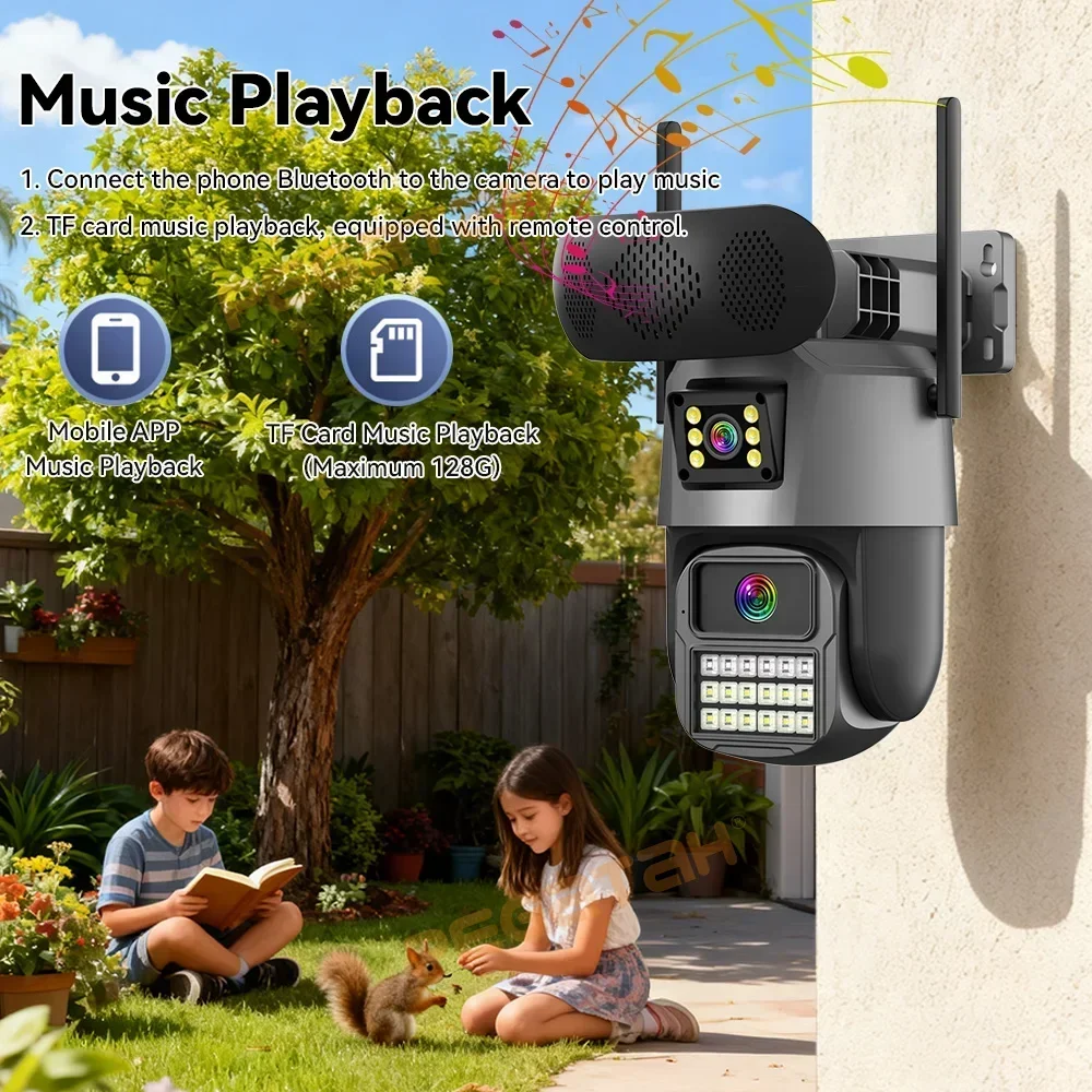 8MP Outdoor Security Camera wi - Audiovision Music Player 评论和价格