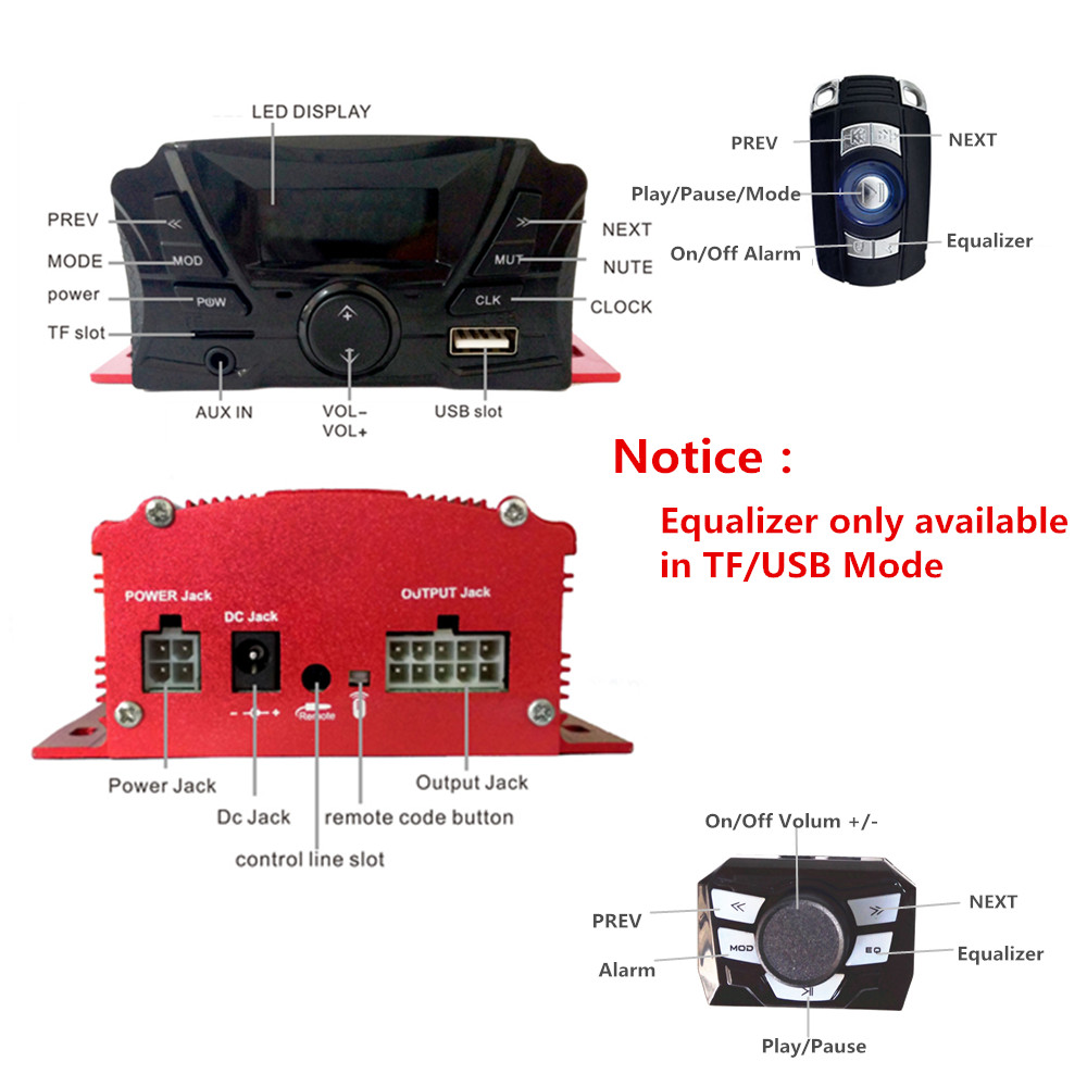12V 4 Channel UTV ATV Golf Car - Audio Music Free Mp3 评论和价格