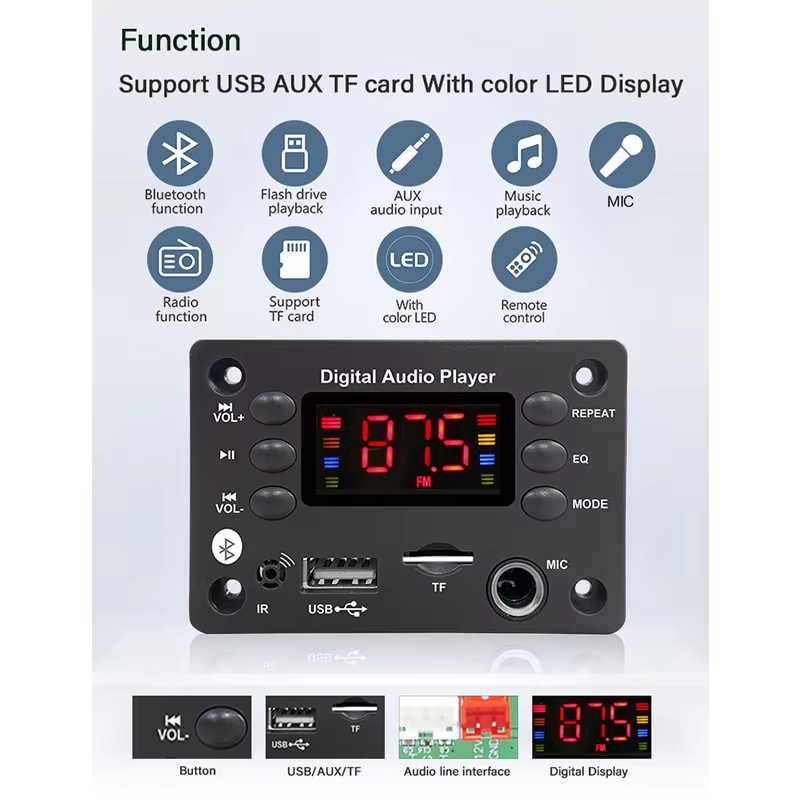 KEBIDUMEI DC 12V Bluetooth 5.0 - Audio Music Recorder 评论和价格