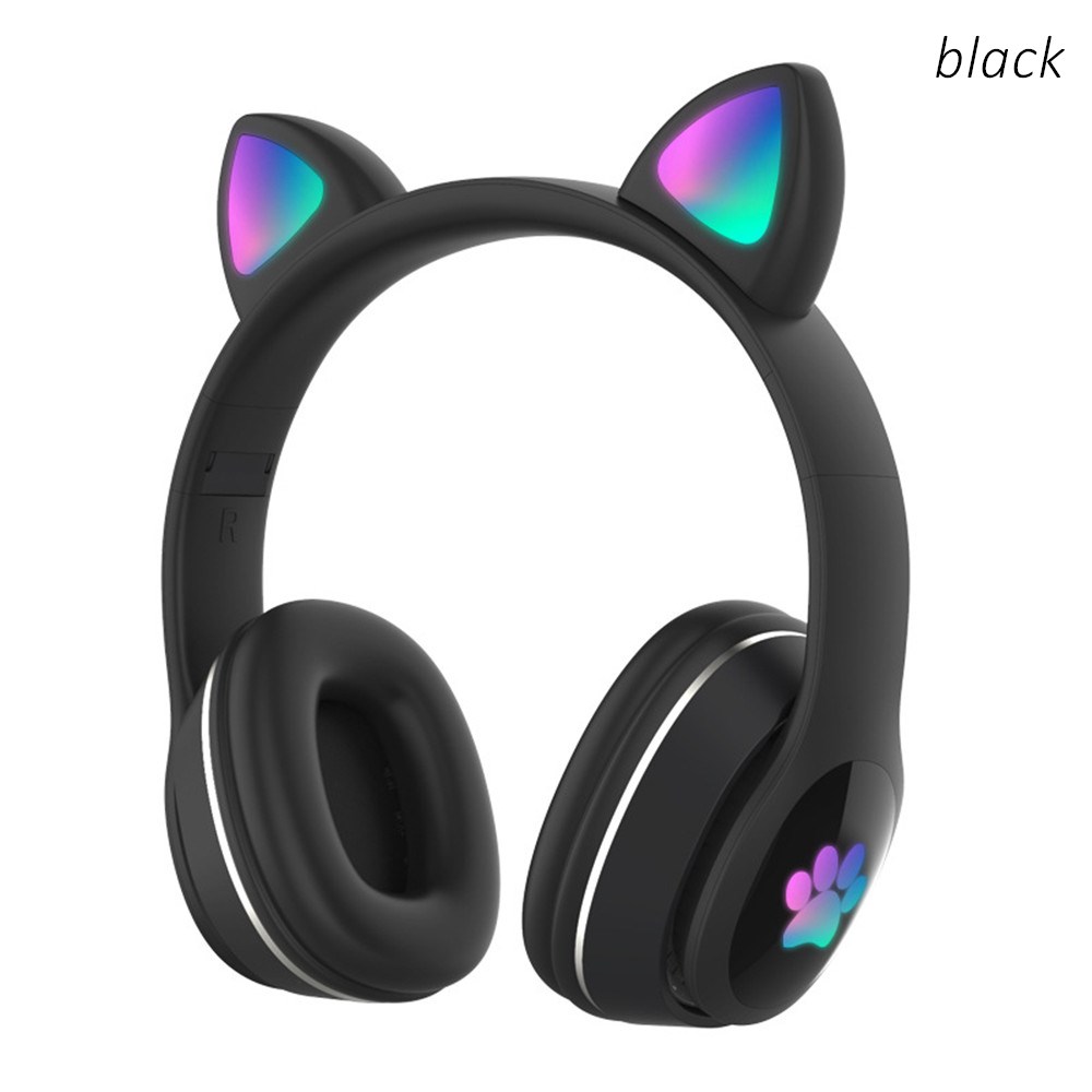 Cute Cat LED Wireless Headphon - Audio Music Kids 评论和价格