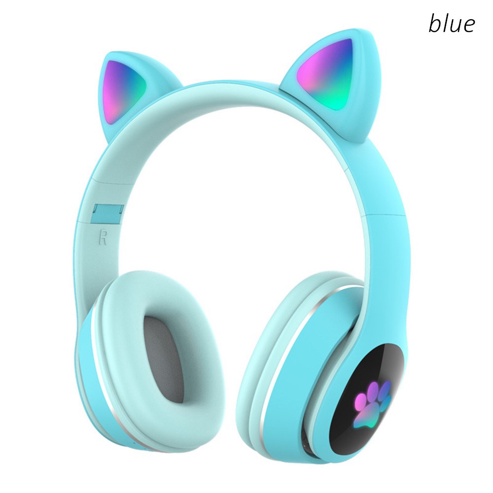 Cute Cat LED Wireless Headphon - Audio Music Kids 评论和价格