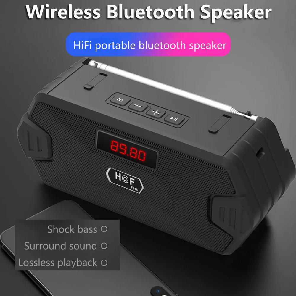 Bass Hifi Outdoor Portable Aux - Audio Music System For Home 评论和价格
