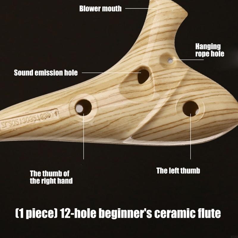 12 Hole Ceramic Ocarina with S - Ocarina Ceramic 评论和价格
