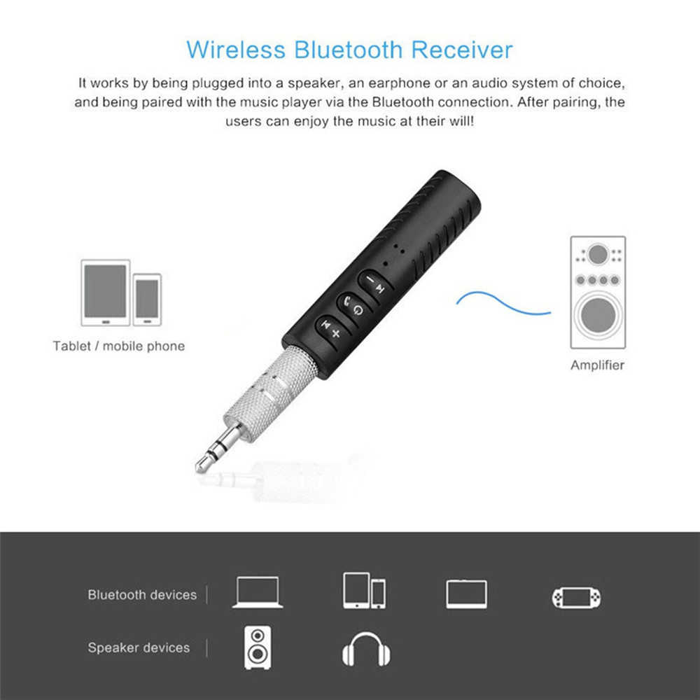 3.5mm Jack Wireless Bluetooth  - Audio Music Free Mp3 评论和价格